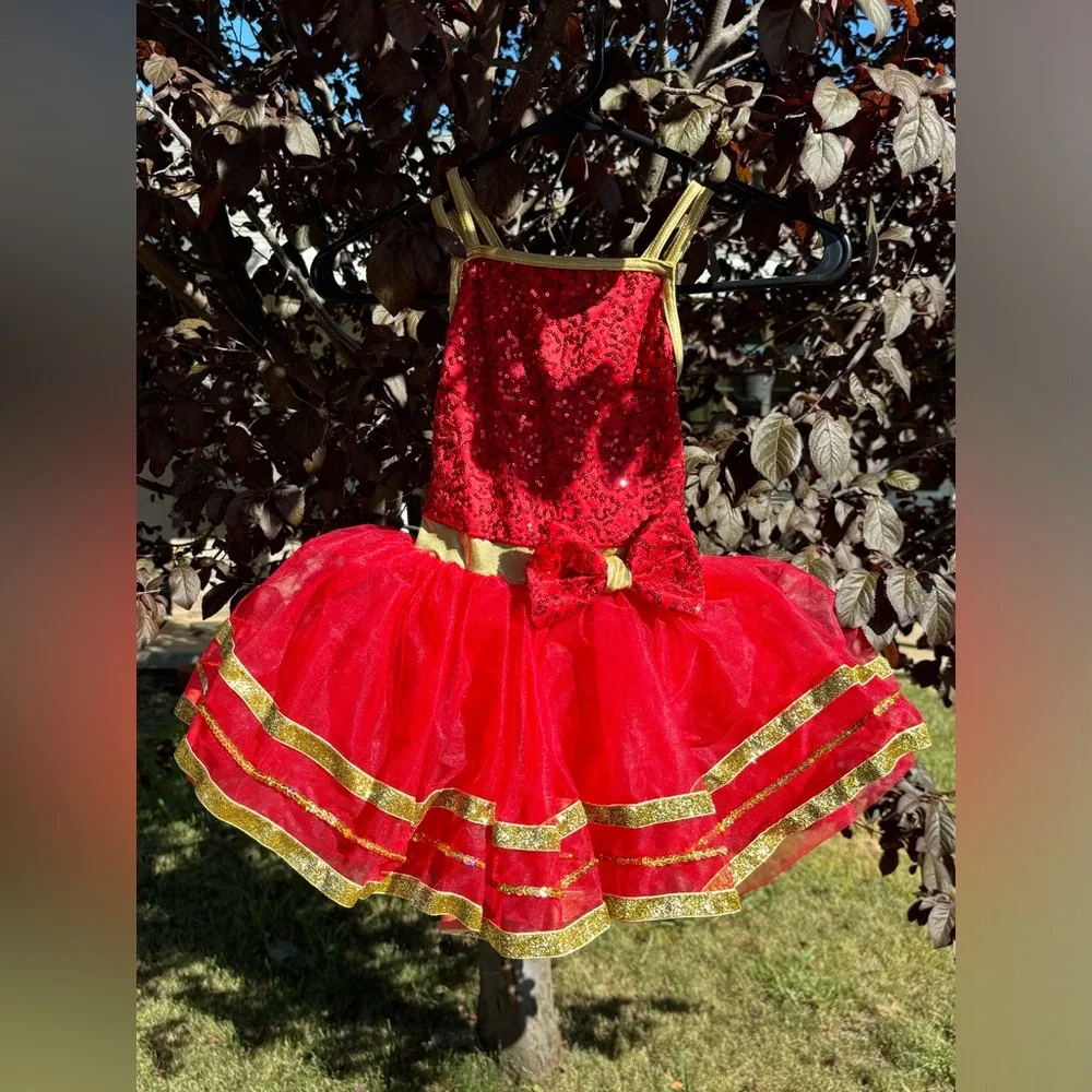 Red Ballet Dance Costume Small